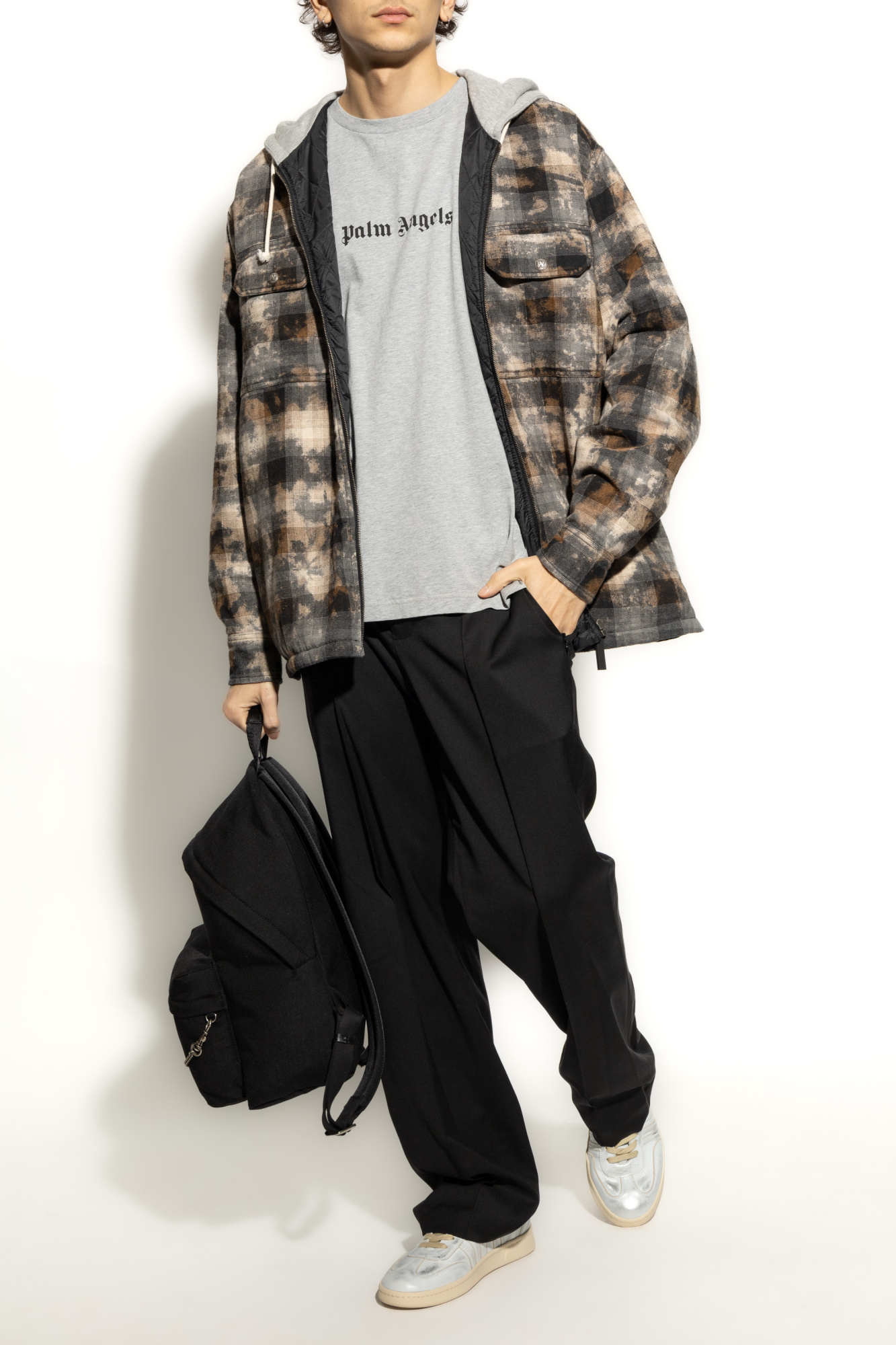 スウェット・トレーナー Palm Angels Cool Fit grafite sweatshirt Palm Angels】GD GRAFFITI FLAMES CREWNECK(BLACK/RED) | AYIN